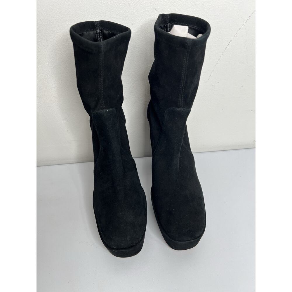 Stuart Weitzman Skyhigh Platform Boot Black Suede… - image 4